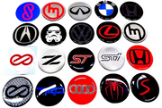Collection of various car brand logos on a white background