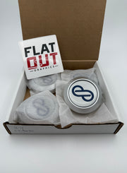 Enkei – Navy Blue on Silver center cap decal set